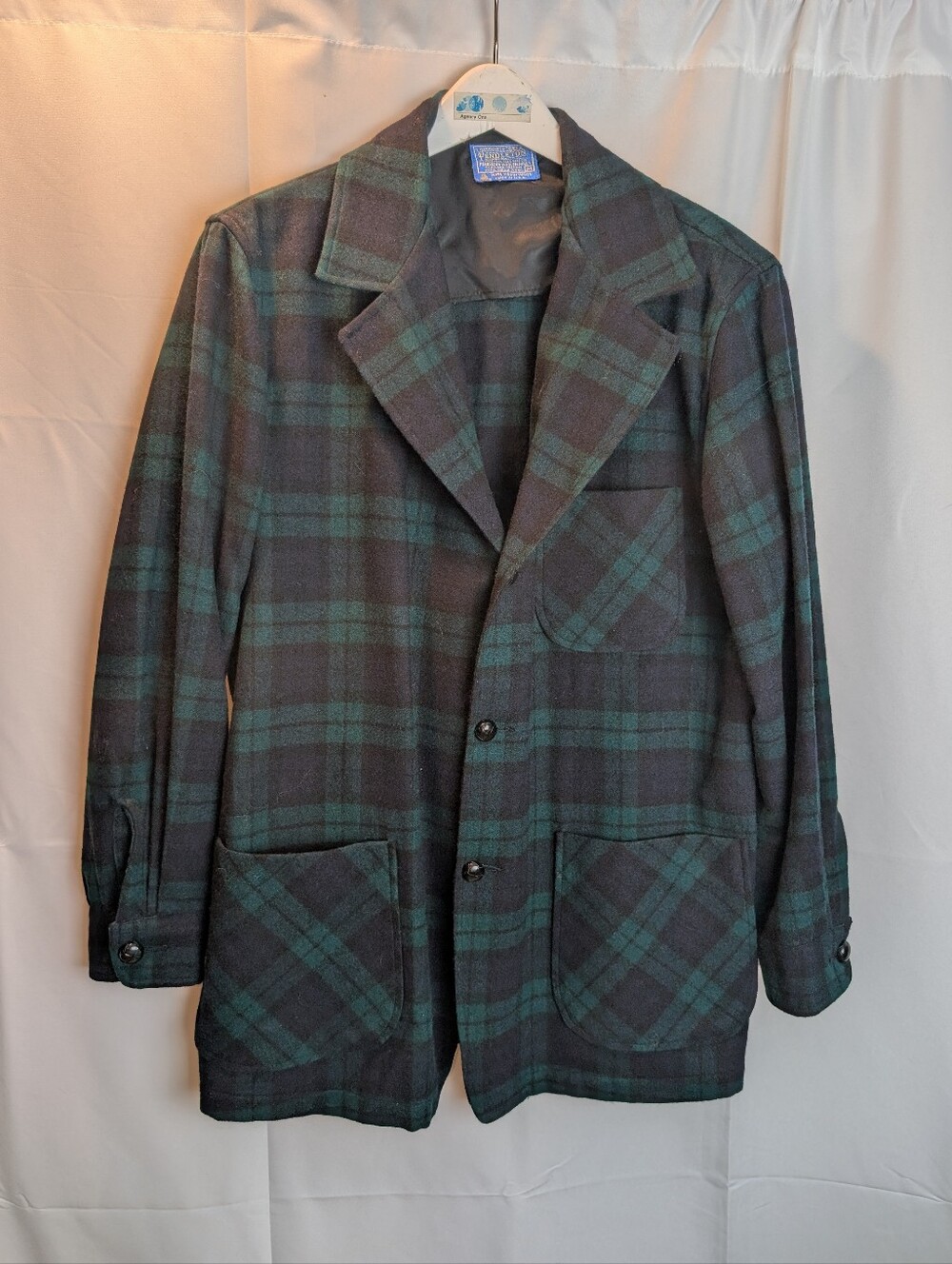 Vintage Pendleton 100% Virgin Wool Shirt Jacket Shacket Blackwatch Plaid size M